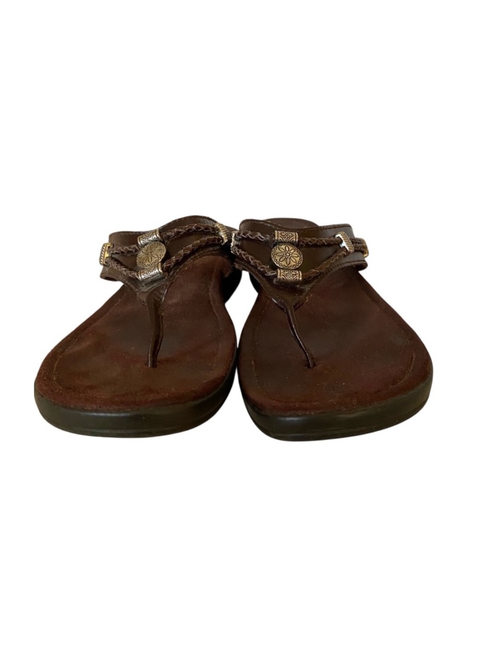 Minnetonka Silverthorne Brown Sandals with Silver and Braid Details | 9 - Picture 7 of 7